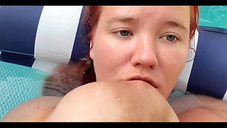 What Would You Do if You Were My Pool Boy and Caught Me Naked on This Floatie?
