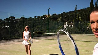 Alexis Crystal and Angelika Grays Share Cock After Tennis