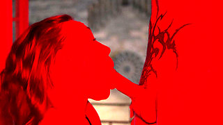 Sacrilegious public blowjob and sex, across from a church