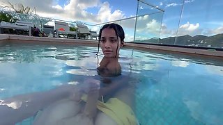 Yasmina Khan Big-chested Indian Gives an Epic Blowage in the Public Motel Pool (alexa flexy, arachu, blackzilla, brandy renee, sinatra monroe)