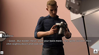 The Stepmother Is Alone in the Room, Secretly Having Fun with the Photographer on the Bed