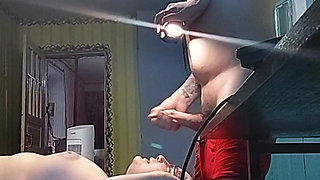 Homemade Profile Blowjob Curvy MILF Gets Mouth Fucked Then Cum on Tits and Stomach