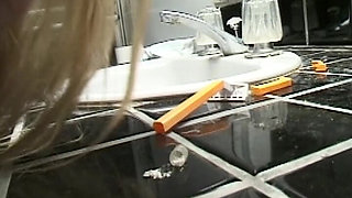 Blonde Babe in Hot Threesome with Two Studs