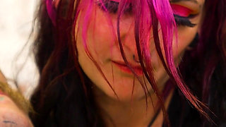 3 Latex Femdoms Dominate Tattooed Slave - Sounding, Ureta Fingering, Dominatrix