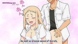 Nude anime cutie mounts BOYFRIEND in bathtub for deep grubby polish (Sensational) ENG Subbed