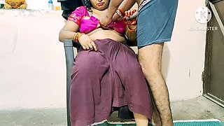 Desi Indian Wife Hardcore Fucking Neighbor Boy - Big Ass Cowgirl & Doggy Style with Cumshot