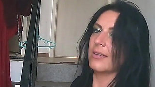 Smoking Leather Dance. Ripped Jumpsuit Pussy Tease, Toilet Pee and Dirty Masturbation