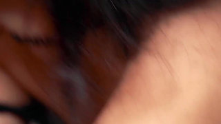 Petite Girl, Big Load: Cindy Swallows One While Getting Fucked B the Other, Ends Covered in Cum