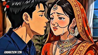 Episode 3: Wedding Night - Husband Gone, Friend Fucks Hot Bhabhi in HD Cartoon