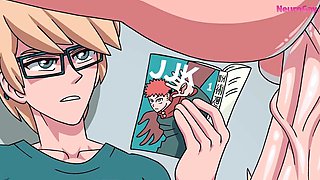 Hot Anime Jock Fucks Nerd in Library