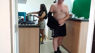 Kitchen, this vid, hand-job