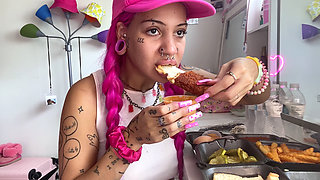 Spicy Food Mukbang Vlog Extra Hot Mozzarella Sticks