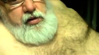 Silver Fox Jacks Off