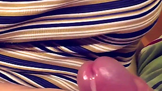 3 Cumshots From His Poor Cock