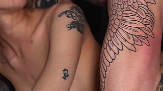 Cums and Trembling. a Skinny Blonde Received a Healthy Cock in Her Tight Pussy.