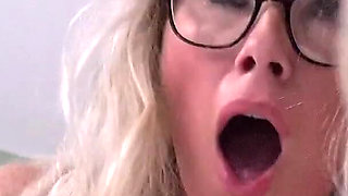 Busty Blonde Bimbo Rims and Get Facial From Keiran Lee