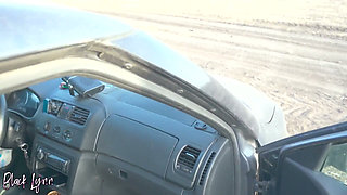 Outdoor Car Blowjob  Cum Swallow