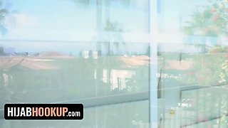 Hijab hookup - defying arab beauty Izzy Lush gets nasty with her bf while home alone