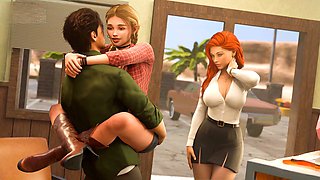 Steamy maid and stepbrother get intimate while cleaning up