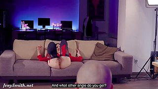 Hot Russian Therapist Undresses in Front of Patient - Stockings & High Heels