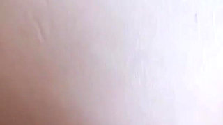 Sexy High Heels and Pantyhose Footjob Ending in Cum on Ass