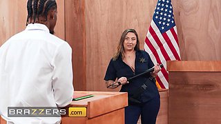 BRAZZERS - Big-Tit MILF Alexis Fawx Demands Anal Compensation From Damion As The Judge Gets An Eyeful: Porn