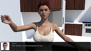 3d hentai, older mom and young son, cartoon