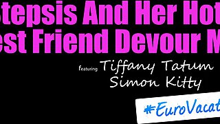 Lucky guy gets his stepsis and his friend sharing his dick in a hot threesome