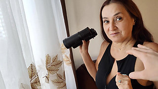 Voyeurs - My Wife and I Watch Through Binoculars and Have Sex