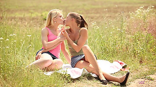 Exchanging and Dripping Some Saliva During Outdoor Kissing Is Part of the Charm for Them