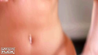 Big-dicked southern stud fucks tiny brazilian cunny