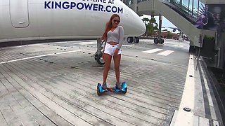 Hoverboard fun with big ass Thai GF and horny sex once home