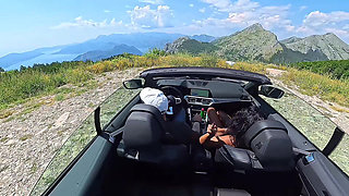 Rough Outdoor Fuck on the Car in Montenegro- Sexy Brunette Latina Show Extreme Blowjob and Fuck Doggy Style in POV