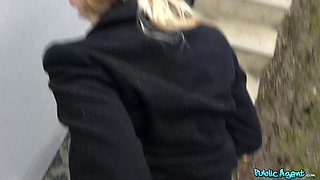 Stairwell Orgasms For Russian Blond hair lady 1 - Public Agent