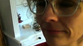 Cum-Covered Amateur MILF's Close-Up Ass