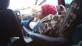 A friend gives me pleasure in the car