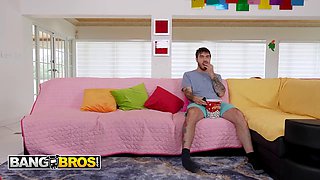 BANGBROS - Kelsey Kane Was Watch A Movie With Her Stepbro But Decides Fucking Is More Fun