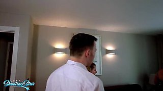 Fake Agent Shooting Star Gets a Facial While Closing the Deal With a Horny MILF Threesome