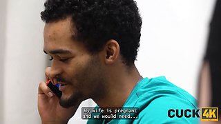 Cuck4k. preggie blond with Natural Tits is enjoying stranger's cock in front of her spouse