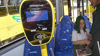 Female Student Can't Resist the Cock She Saw on the Bus