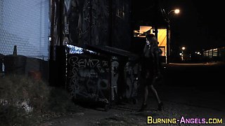 Gothic sluts share facial in threeway