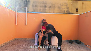 Blind man has a lucky day while resting in a public place.