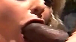 Blonde Chunky MILF with Big Tits Outdoor Fucked by a Big Black Cock