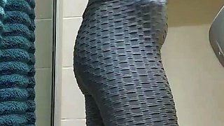 Hot girl strip after gym