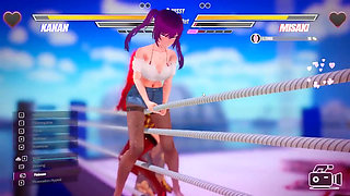 Lesbian Battle BDSM Hentai Game Ep.1 Readhead Lesbian Scissoring and Squirting Fight!