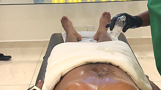 Leyne Rodriguez: Hot Latina in Massage Uniform Gives an Intense Oiled Session