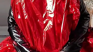 Giant Heart Balloon Pvc Fetish. Balloon Pop, Deepthroat and Cum Play