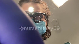 POV Dental Cavity and Filling No Numbing Loupes Blue Gloves and Scrubsnurse