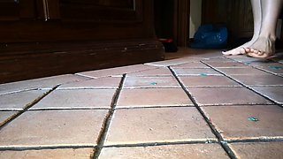 Close up foot fetish on cam