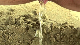 Outdoor Pissing Compilation! Pee in the Sand!